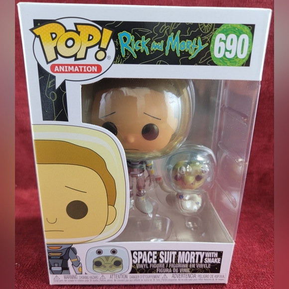 Space suit morty with snake funko # 690 (nib) With pop protector - Picture 2 of 7